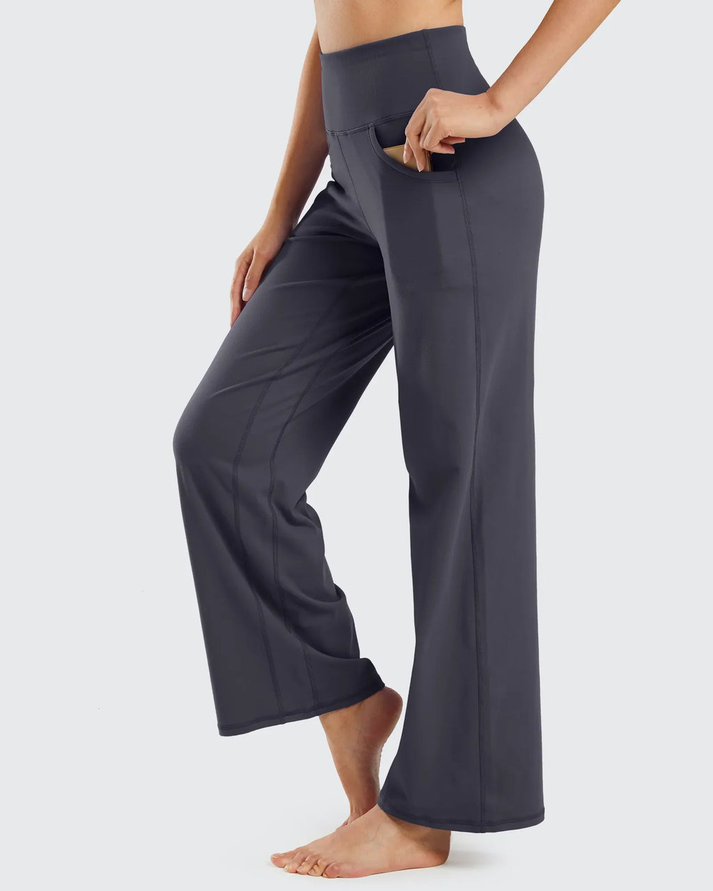 Wide Leg Pants Woman Yoga Pants with Pockets Regular