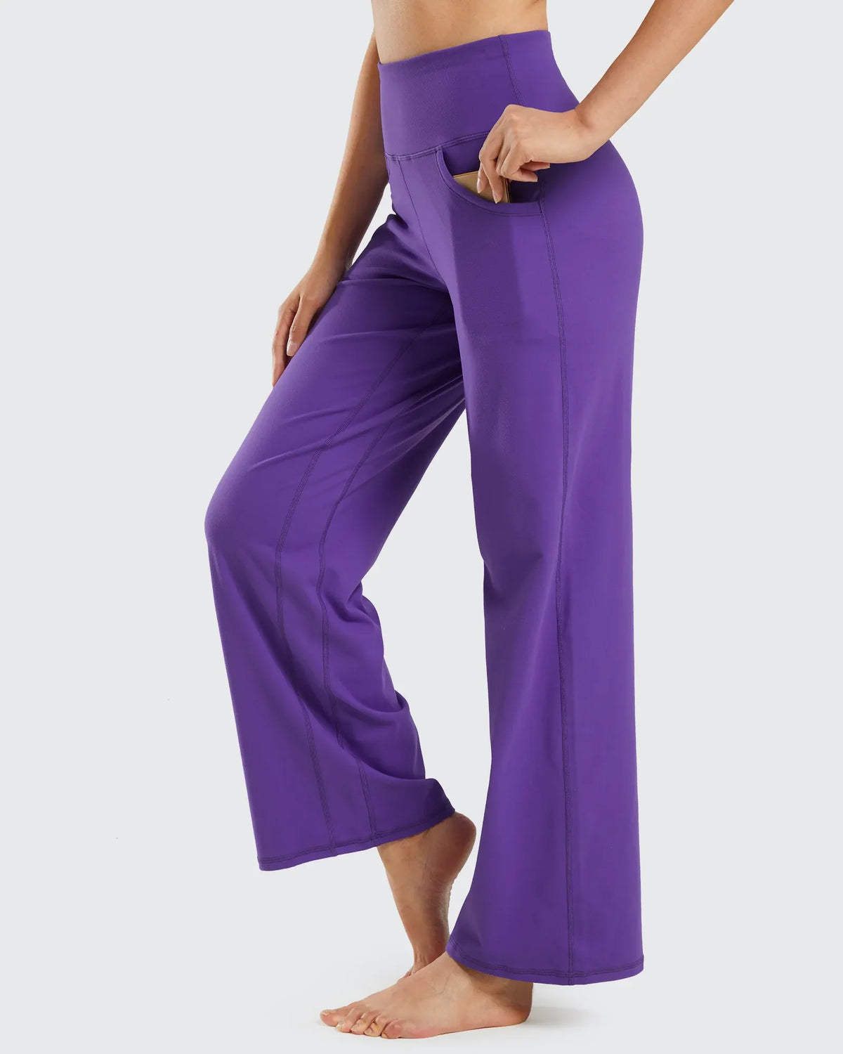 Wide Leg Pants Woman Yoga Pants with Pockets Regular
