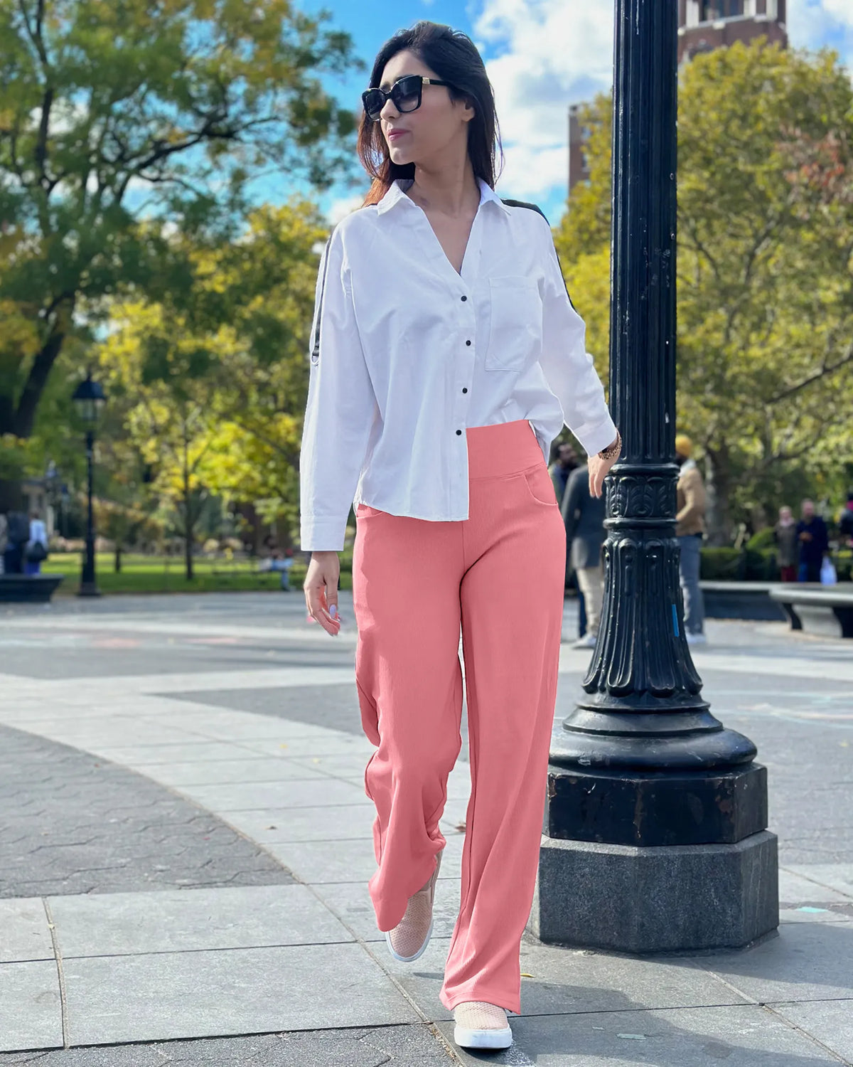 Wide Leg Pants Woman Yoga Pants with Pockets Tall
