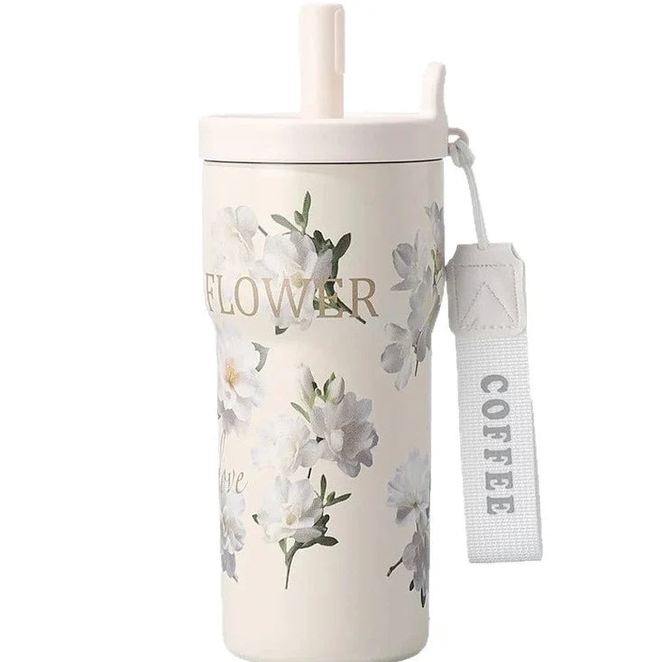 High Value Steel Insulated Rose Series Sipper Bottle