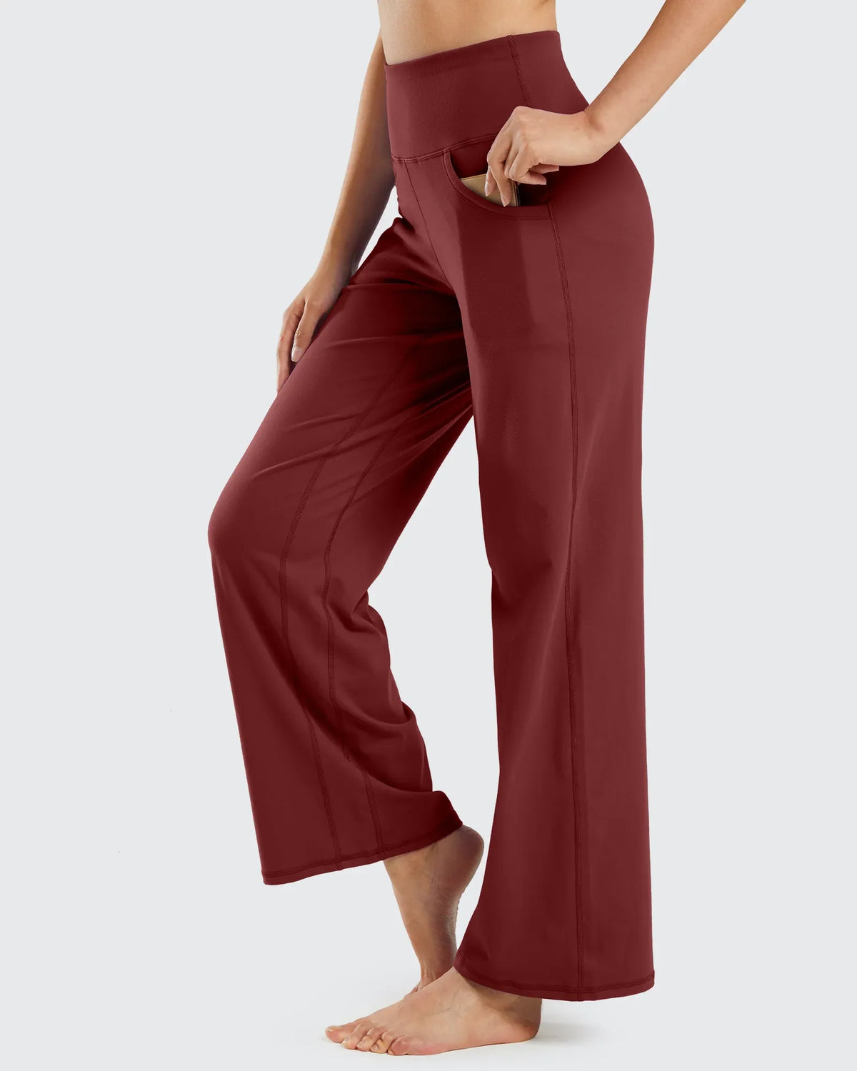 Wide Leg Pants Woman Yoga Pants with Pockets Petite