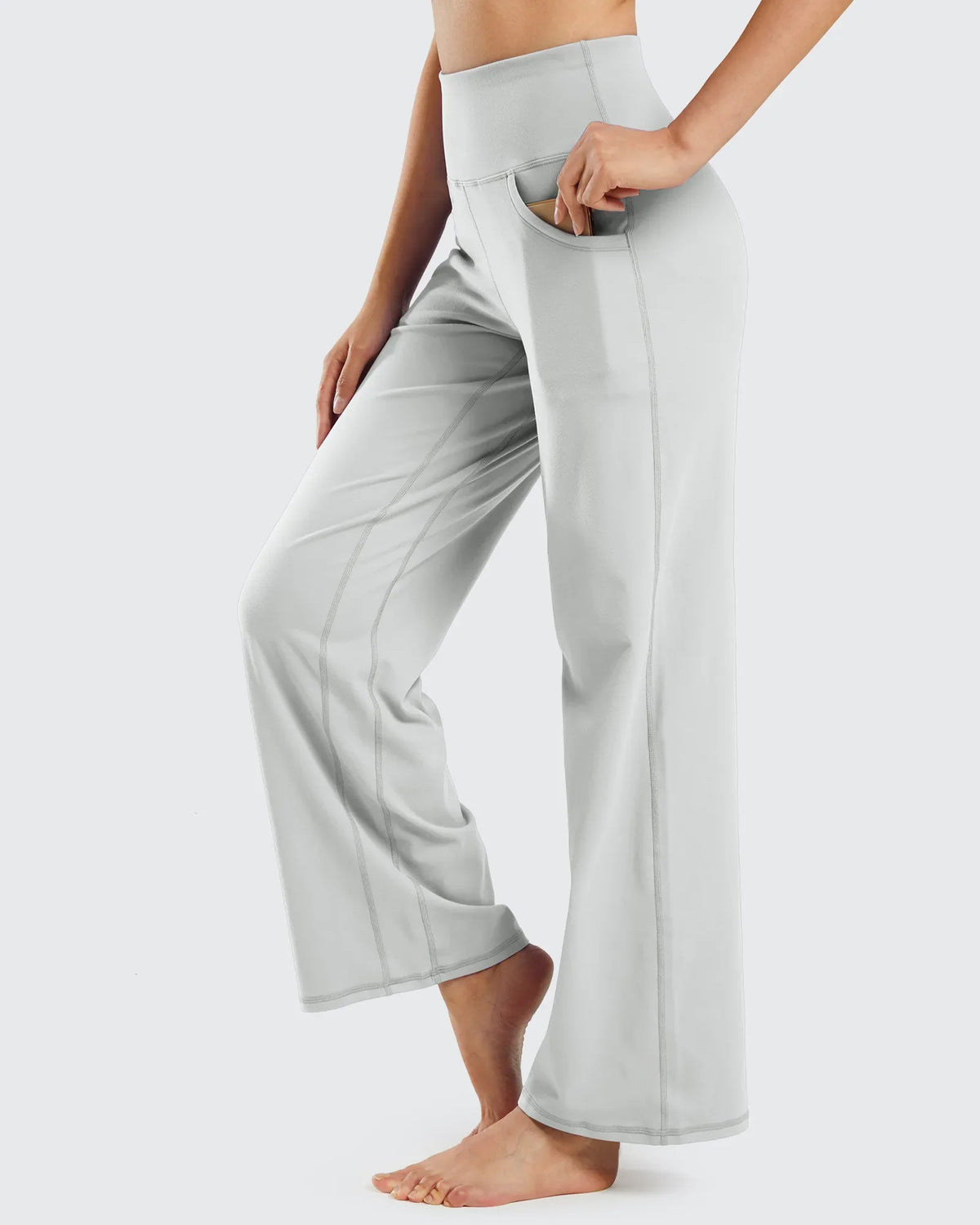 Wide Leg Pants Woman Yoga Pants with Pockets Regular