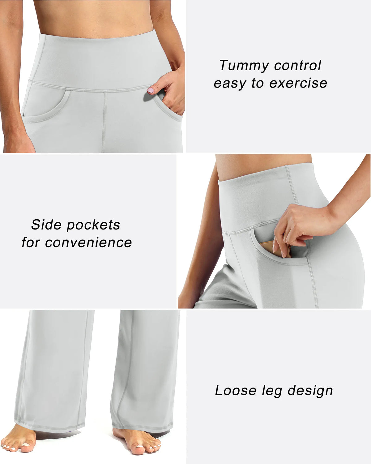 Wide Leg Pants Woman Yoga Pants with Pockets Tall