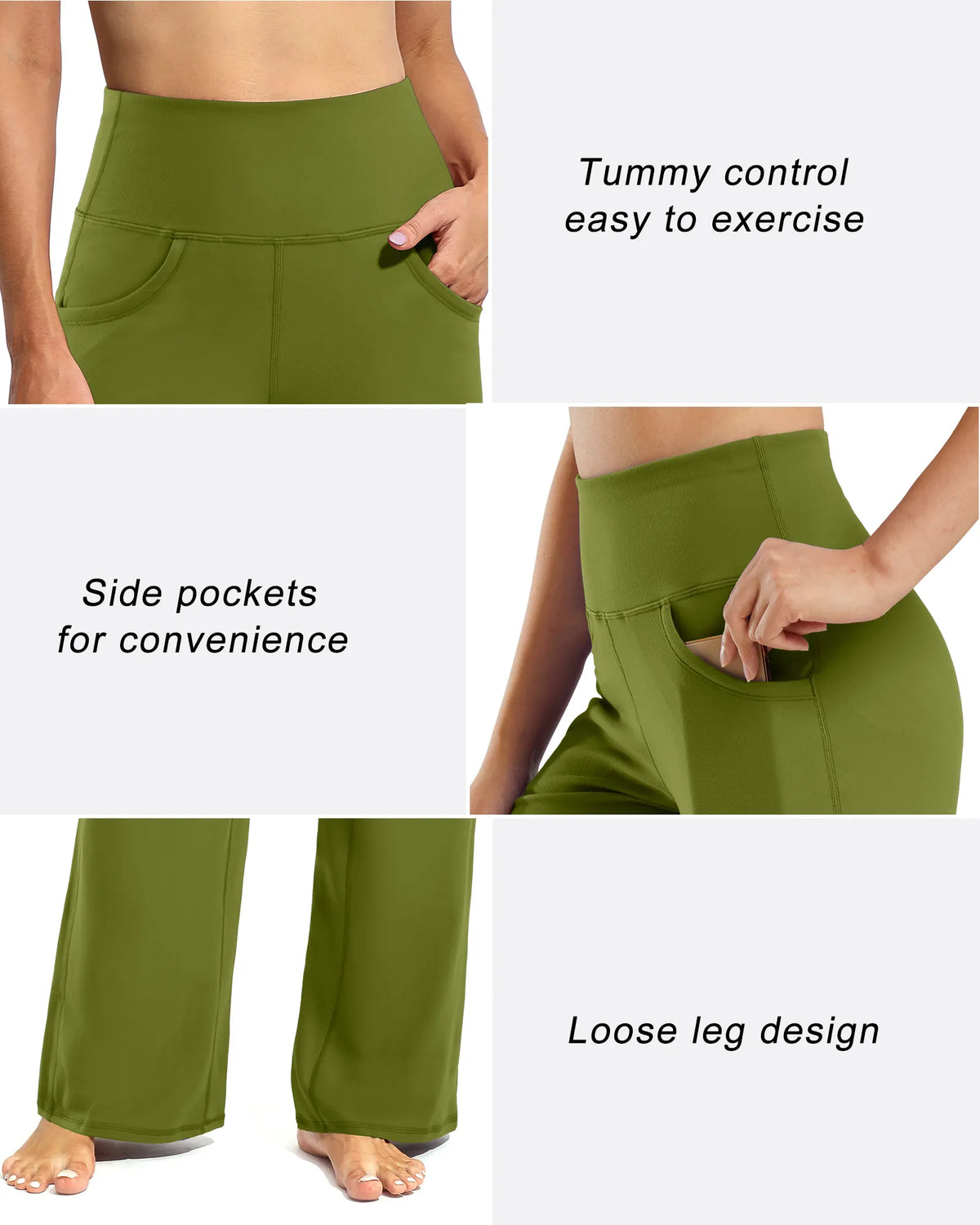 Wide Leg Pants Woman Yoga Pants with Pockets Regular