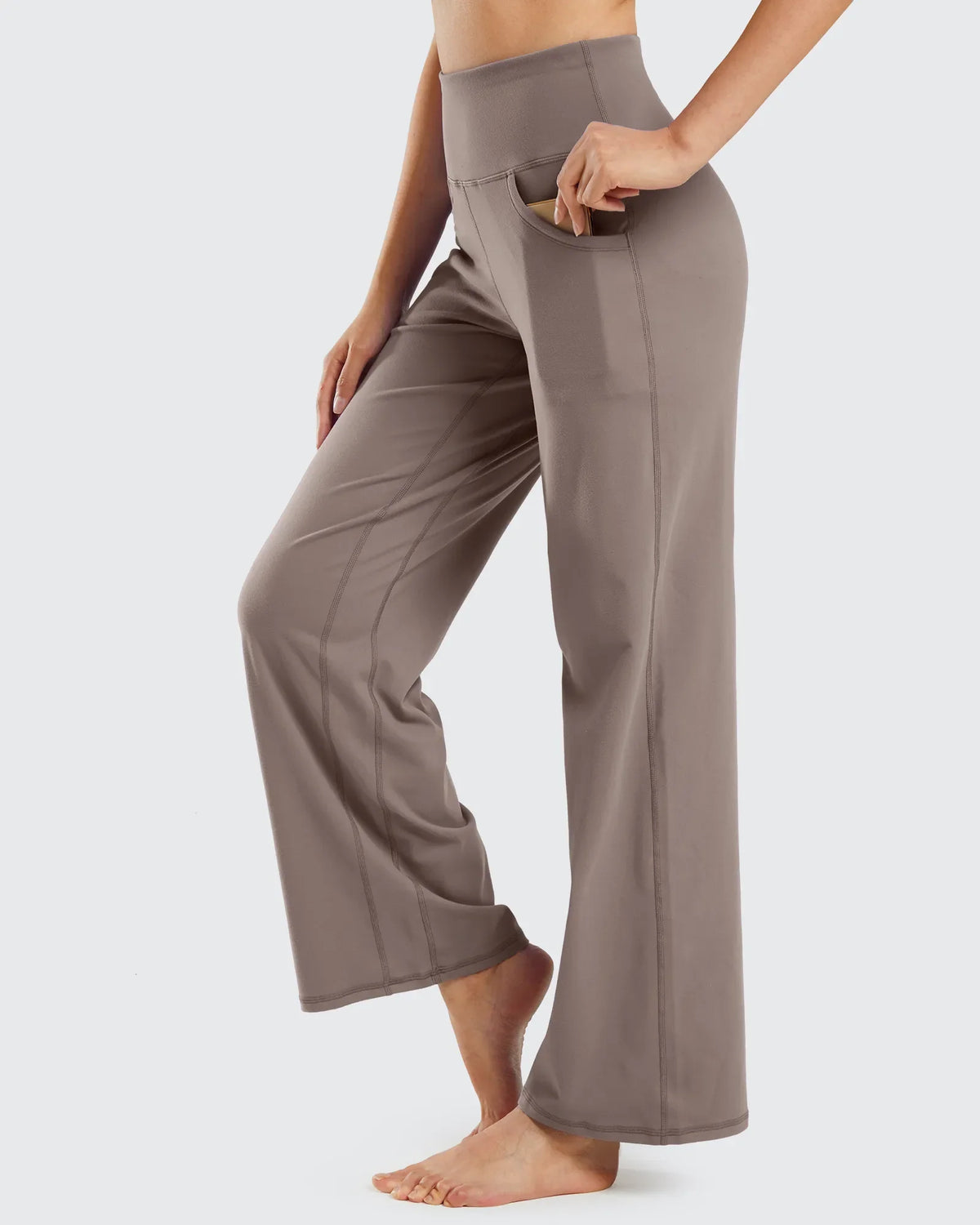 Wide Leg Pants Woman Yoga Pants with Pockets Petite