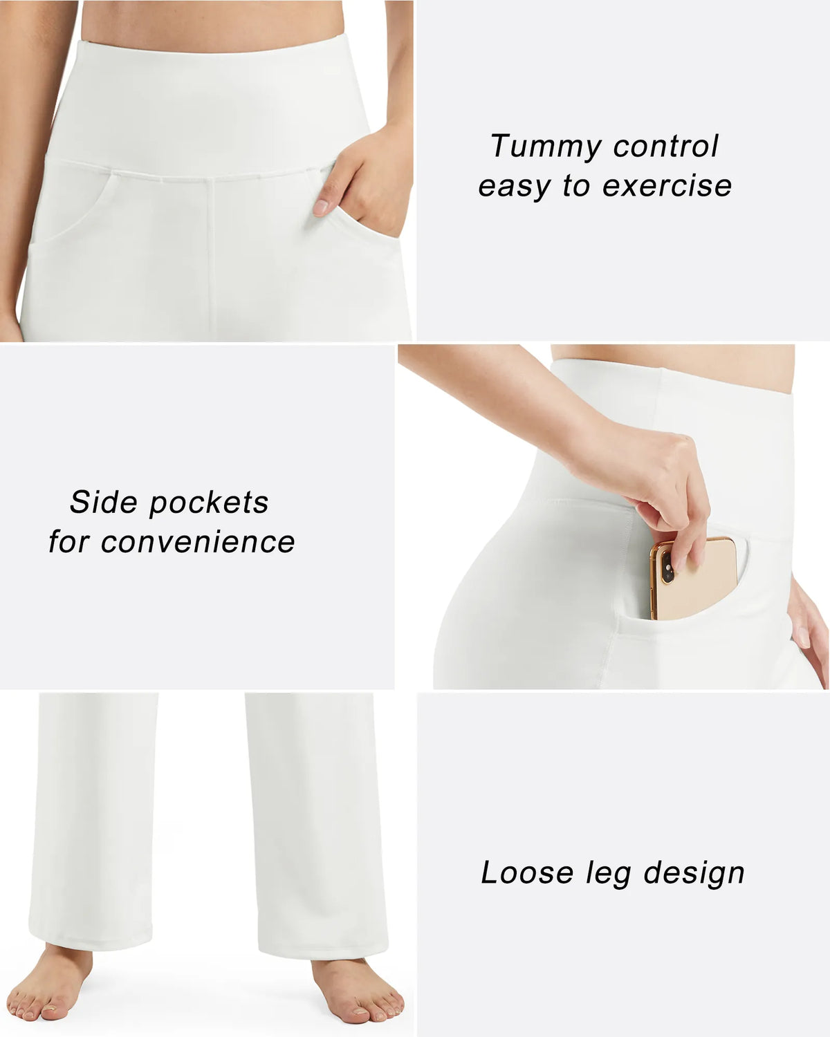 Wide Leg Pants Woman Yoga Pants with Pockets Regular