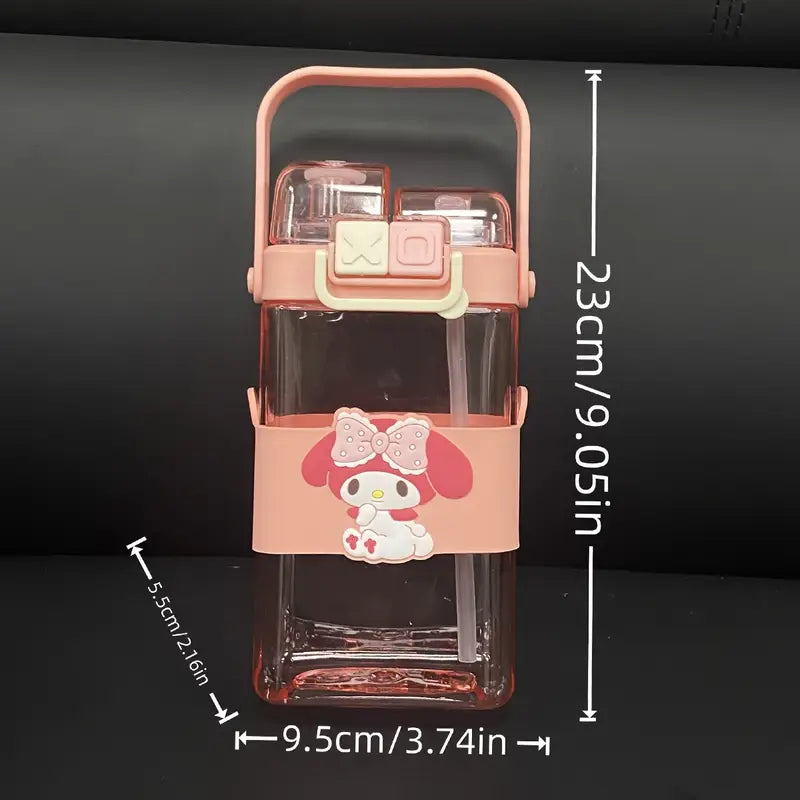Sanrio Plastic Water Bottle with Dual Dirnking Mode
