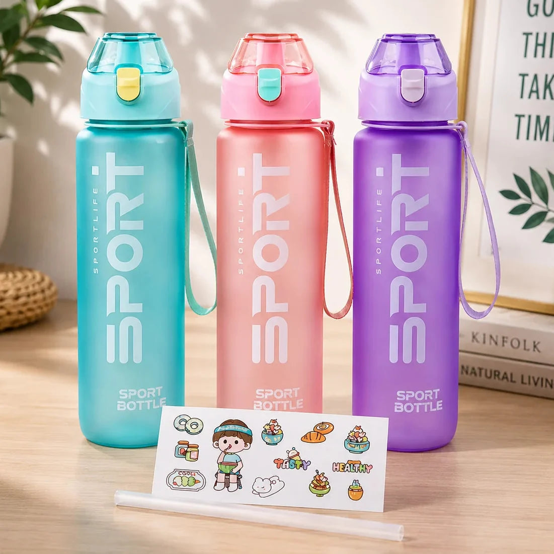 Sports Frosted Water Bottle