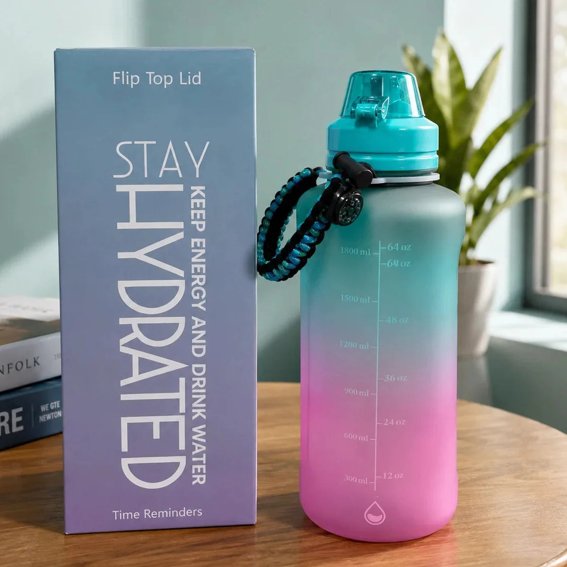 Stay Hydrated Keep Energy Water Bottle with Paracord Handle