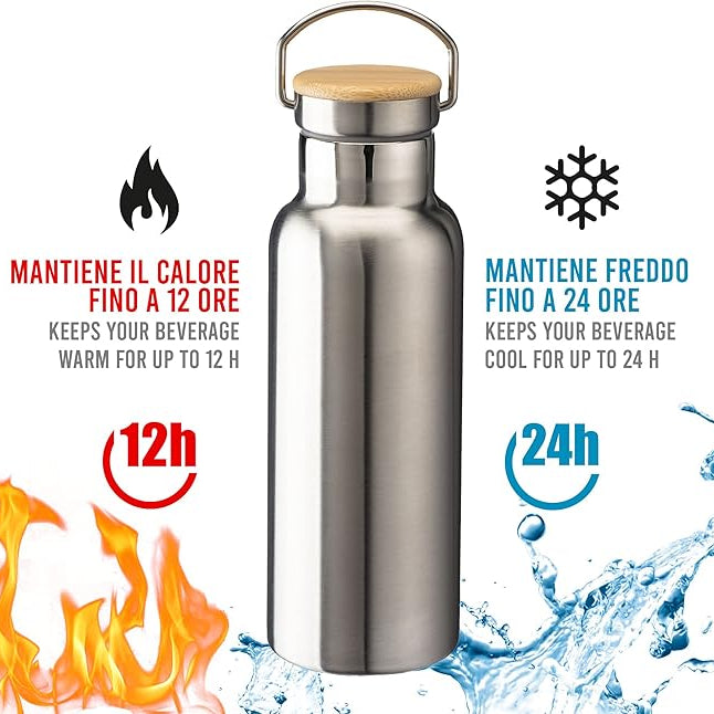 Hot & Cold Vacuum Insulated Bottle with Handle Lid