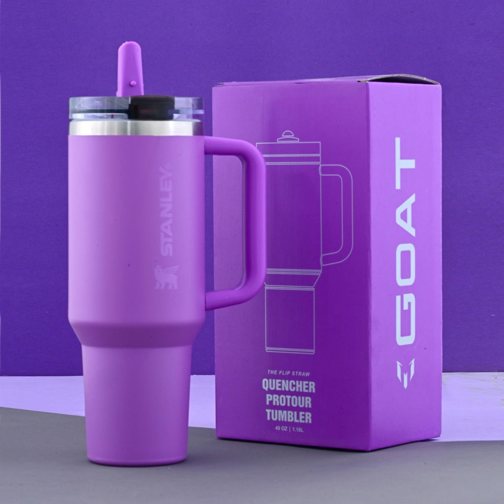 The Quencher ProTour Flip Straw Tumbler With Color Box - Purple