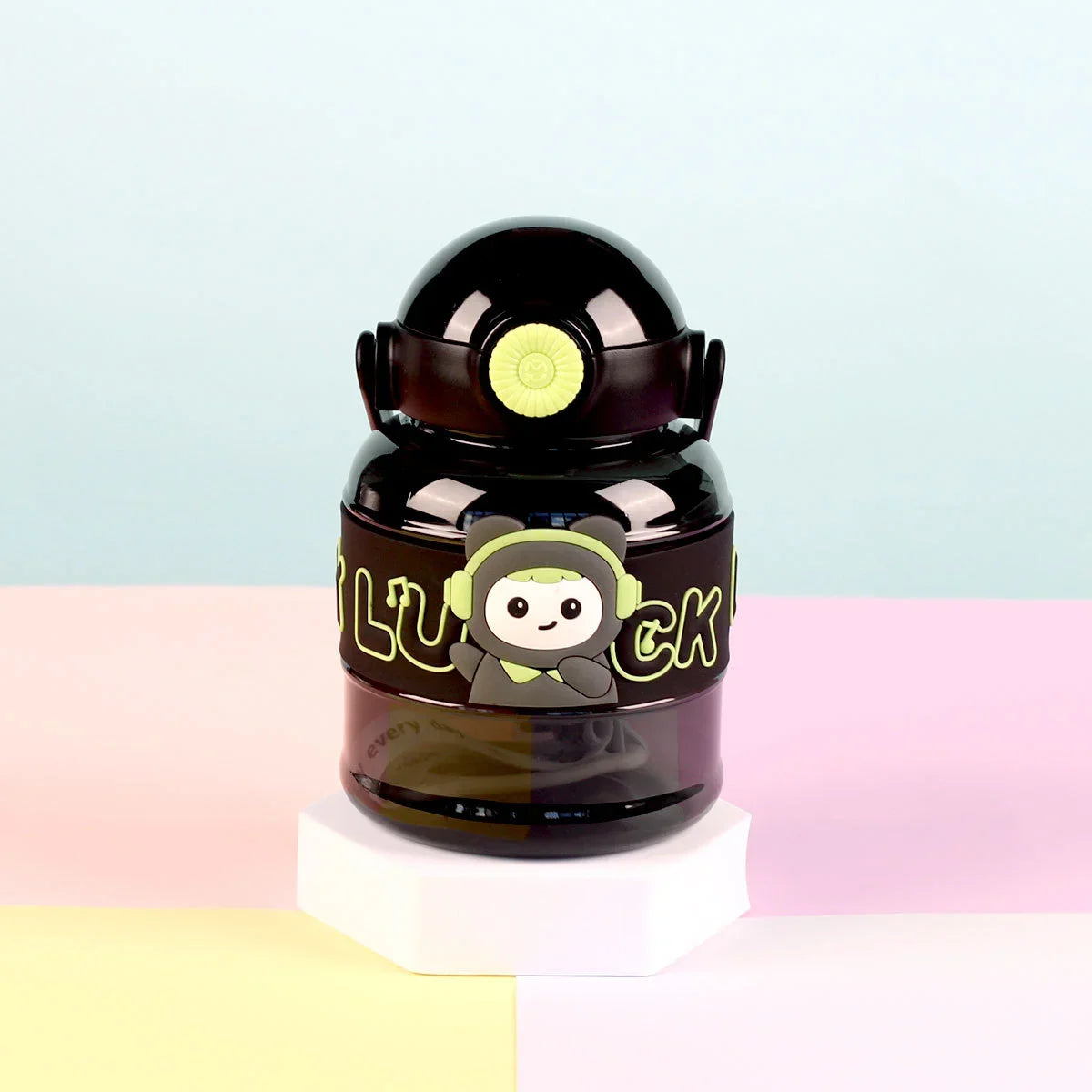 Transparent Cartoon Doll Ton Big Belly Plastic Water Bottle