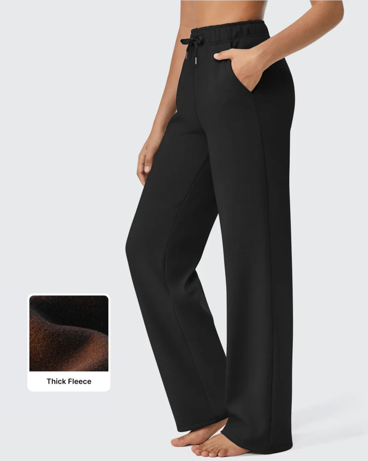 EverGoing Loose Fleece Lined Drawstring Casual Pants Petite