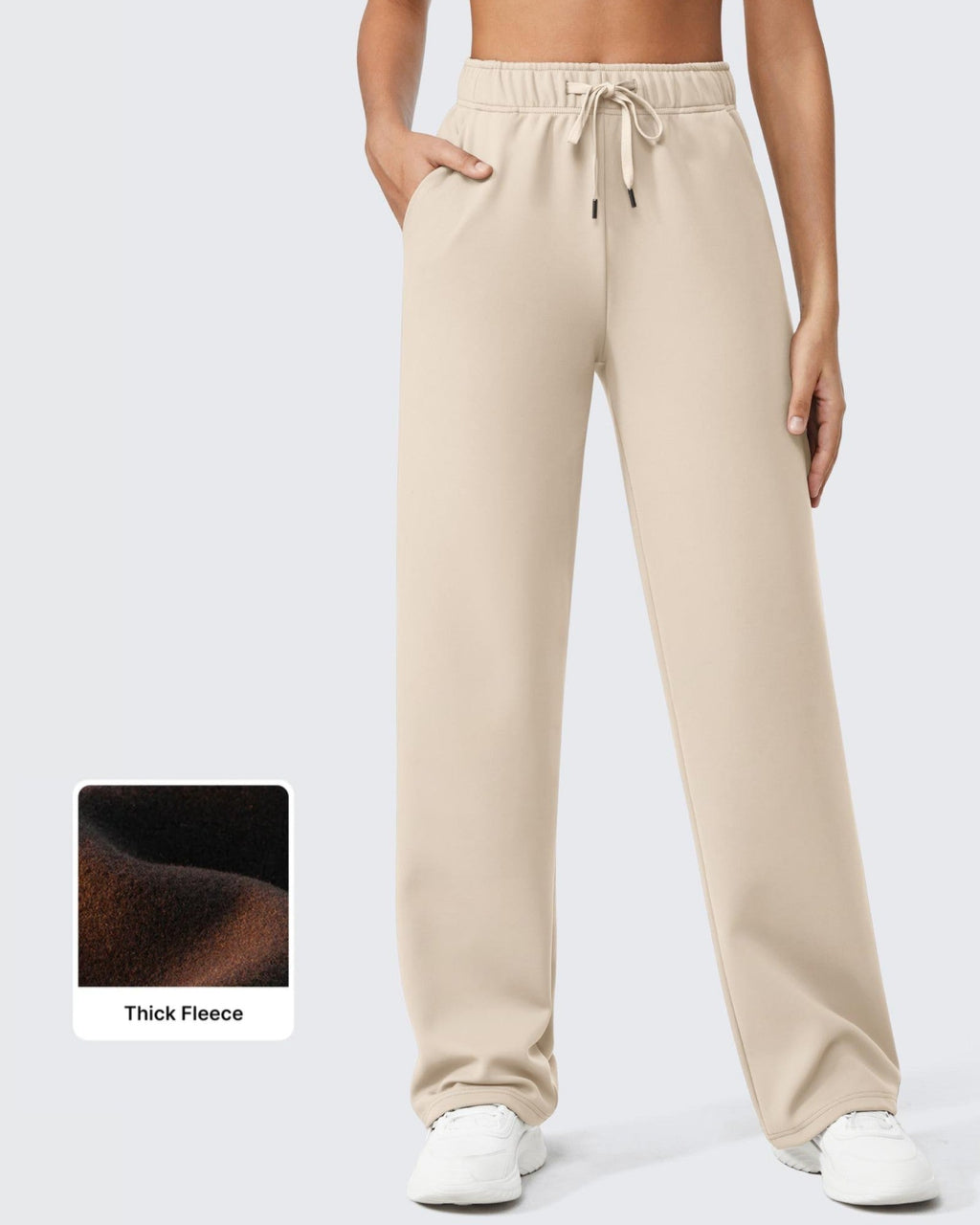 EverGoing Loose Fleece Lined Drawstring Casual Pants Petite