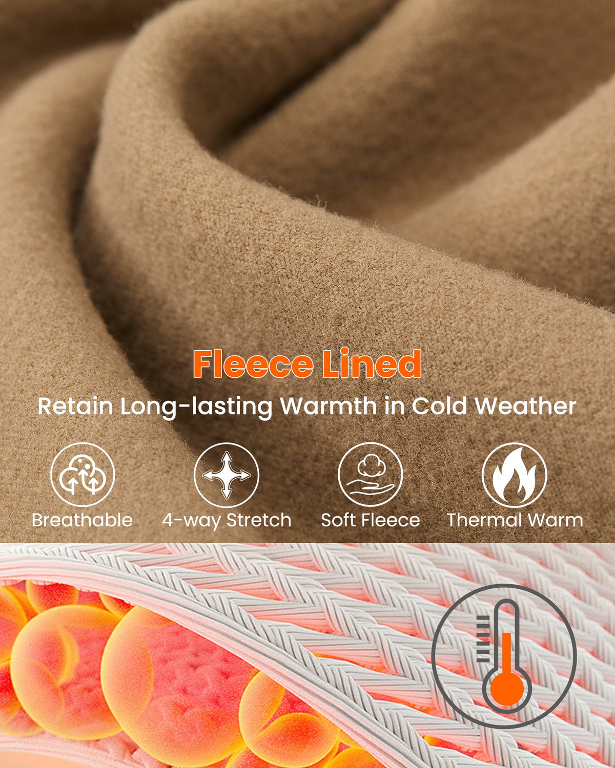 Fleece Lined High-Waist Work Flare Pants