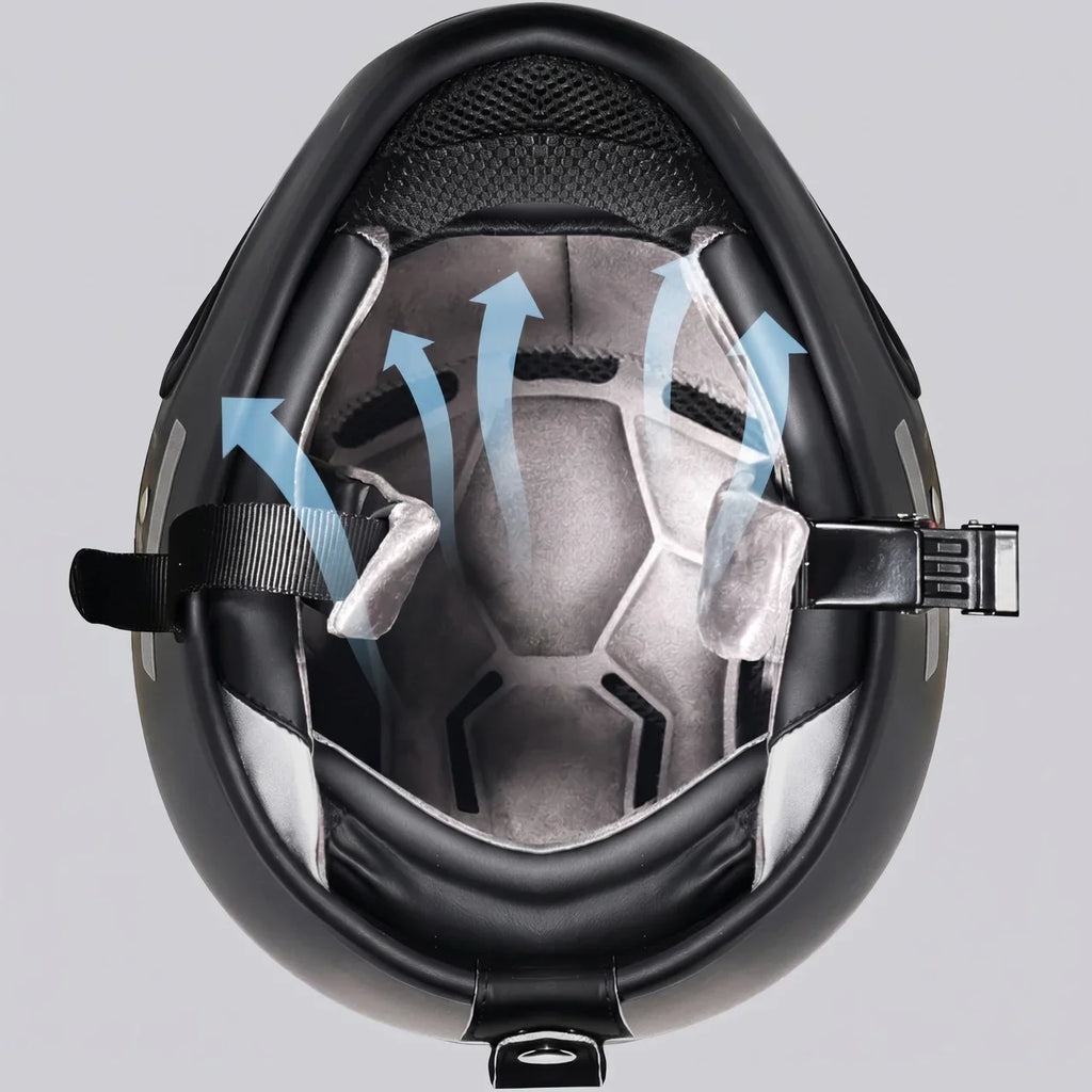 EKON RetroStripe Full-Face Riding Helmet