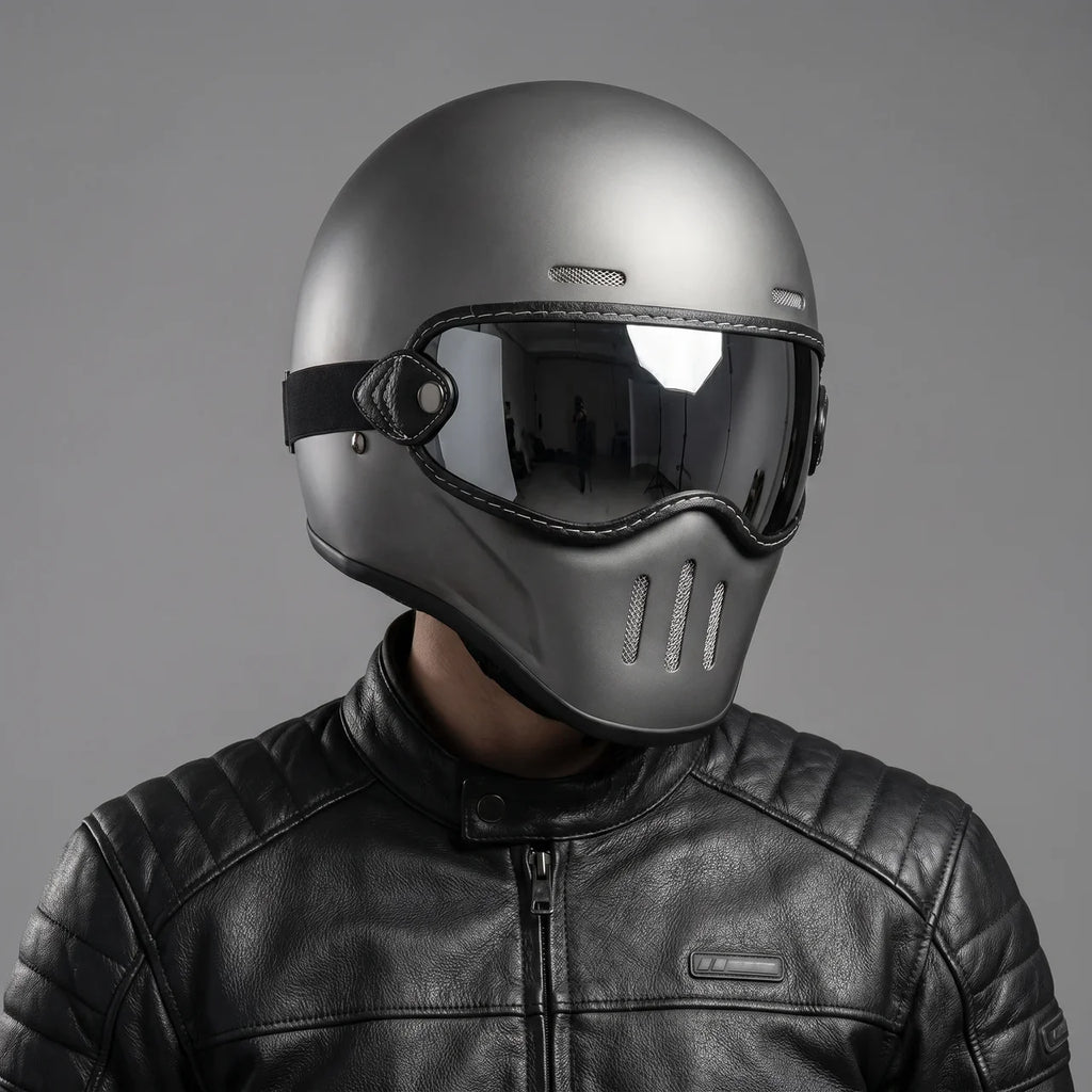 EKON PureRetro Full-Face Riding Helmet