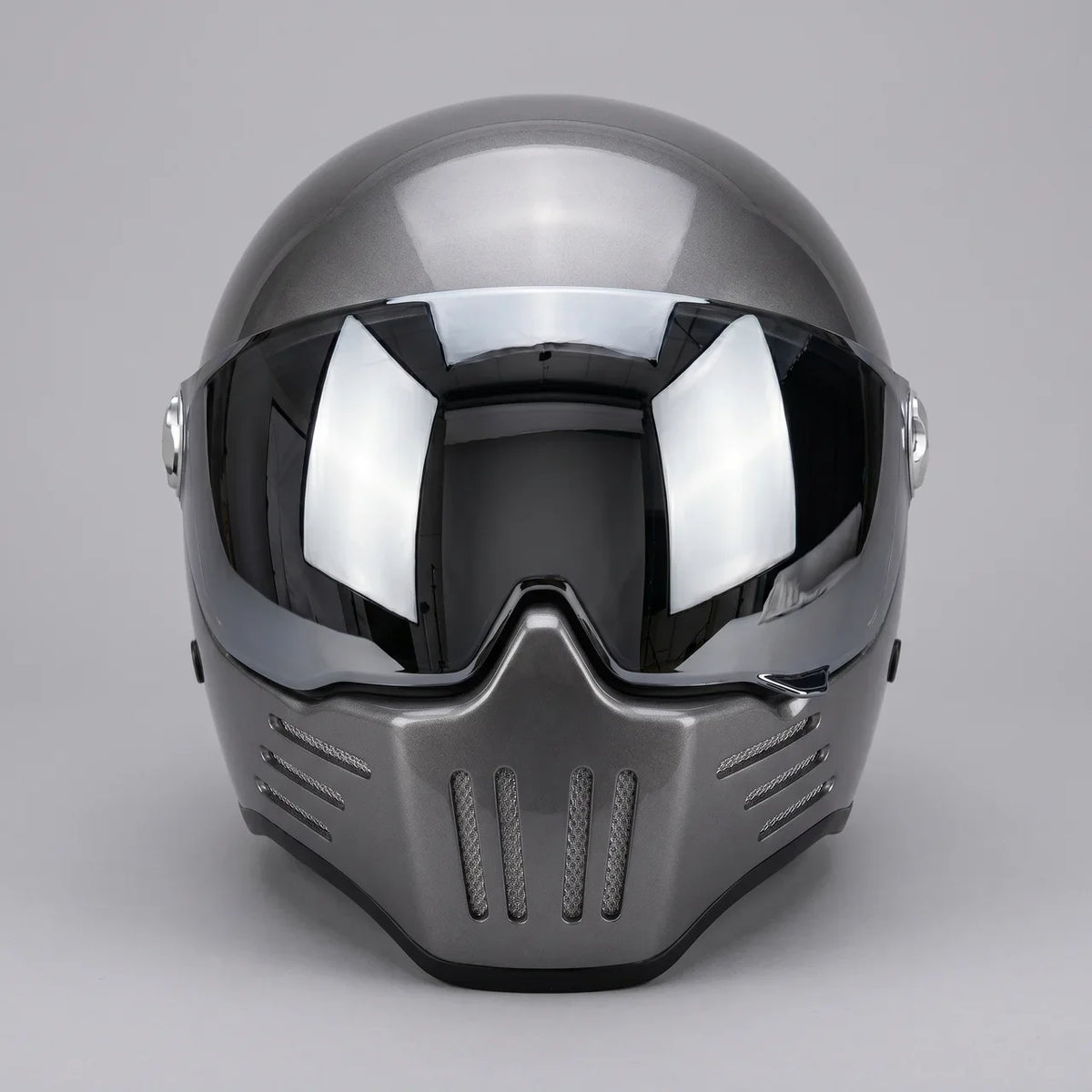 EKON MirrorVisor Retro Full-Face Helmet