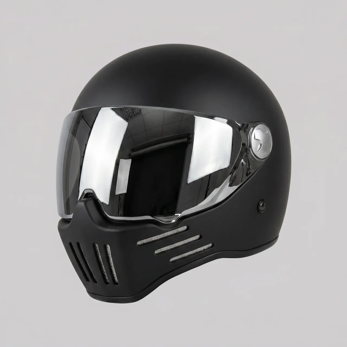 EKON MirrorVisor Retro Full-Face Helmet