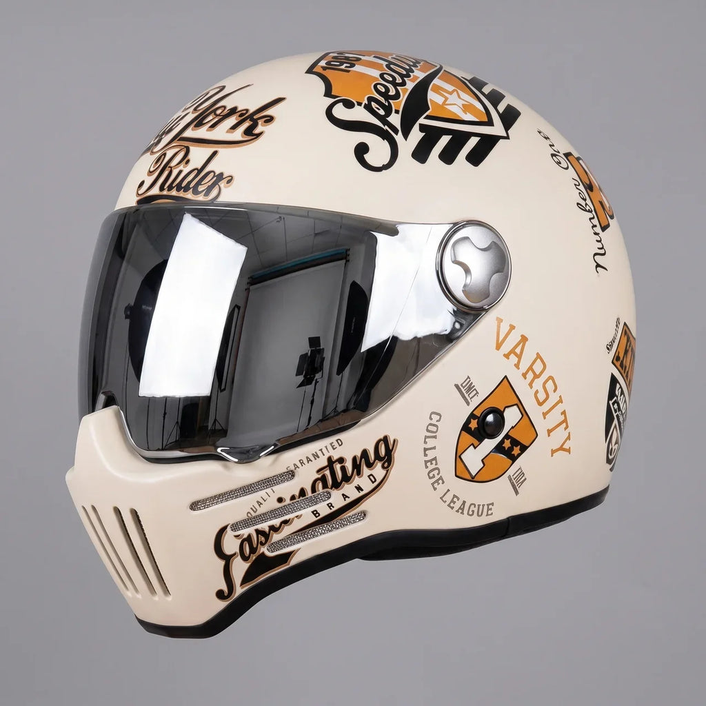 EKON New York Graphic Retro Helmet