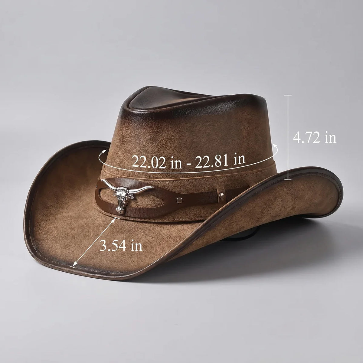 EKON Longhorn Crest Western Cowboy Hat