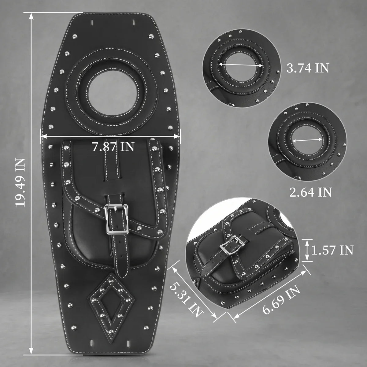 EKON StudLine Motorcycle Tank Bag