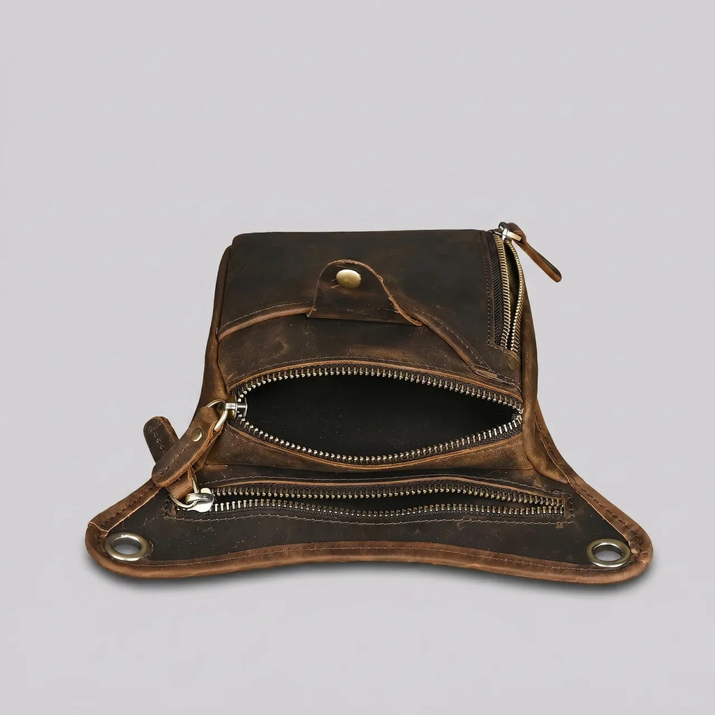 EKON RoadVault Leather Leg Bag