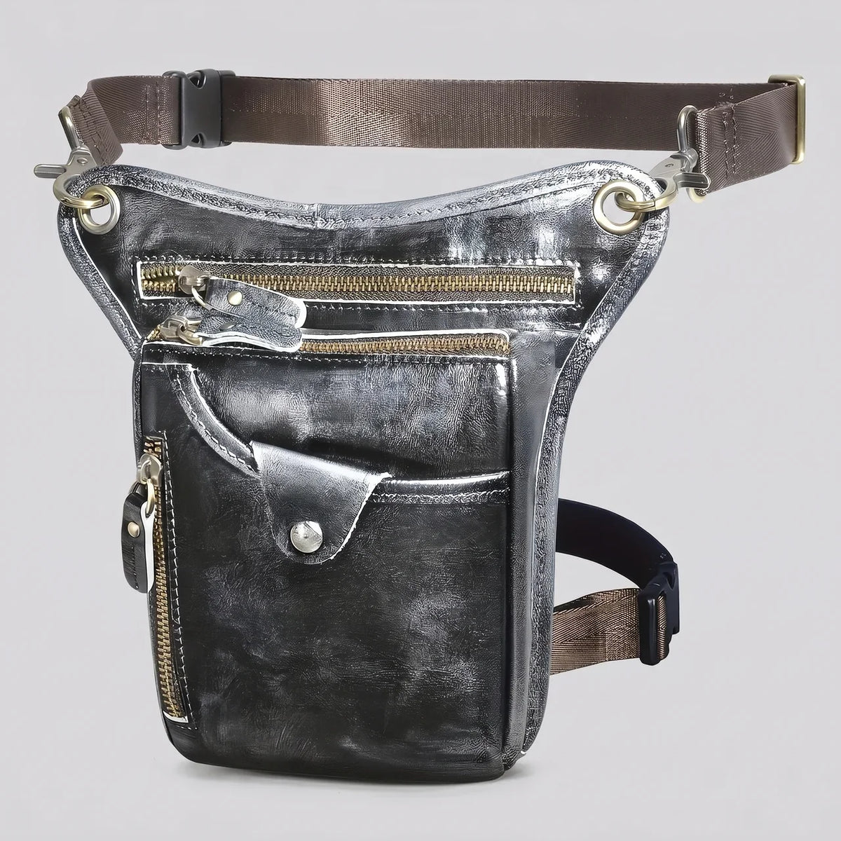 EKON RoadVault Leather Leg Bag