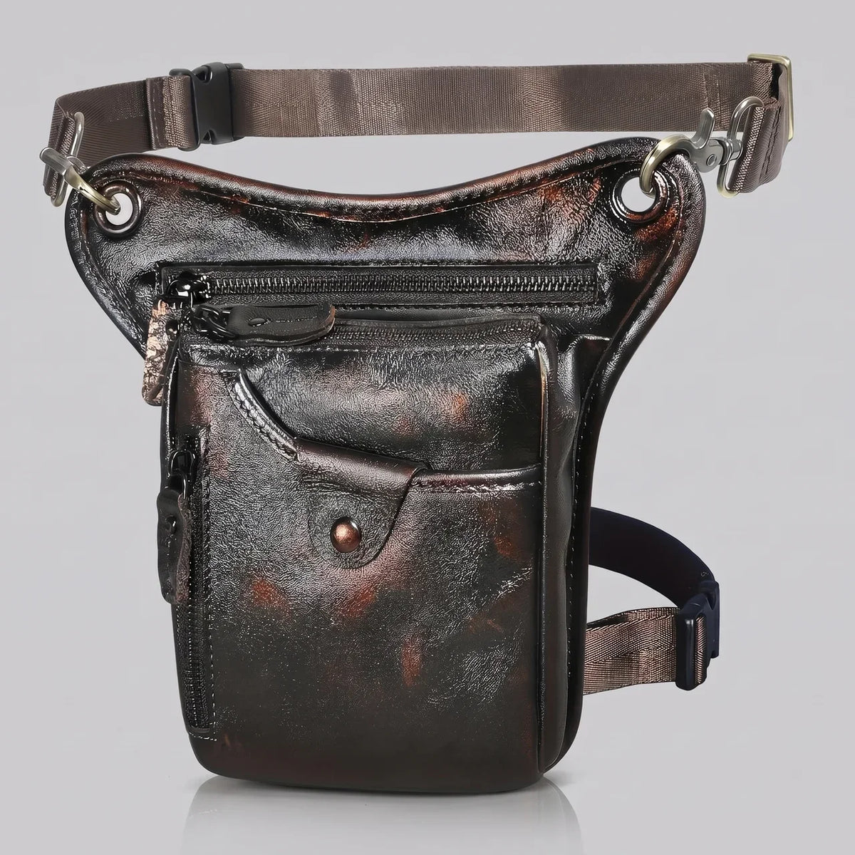 EKON RoadVault Leather Leg Bag