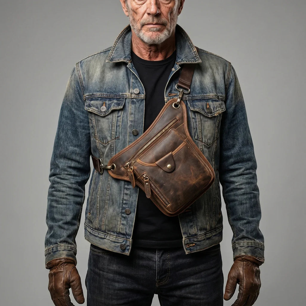 EKON RoadVault Leather Leg Bag