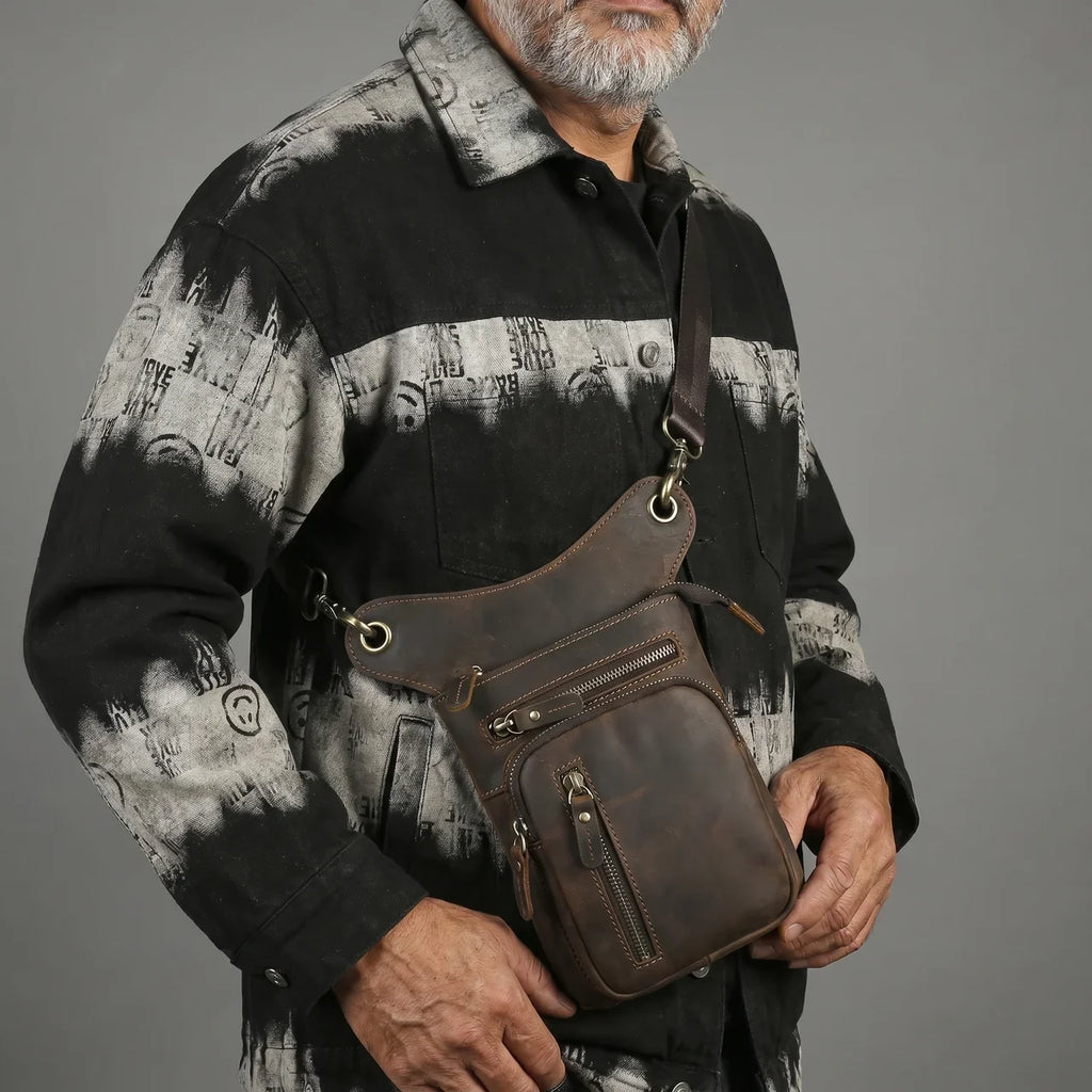 EKON RoadCarry Leather Leg Bag