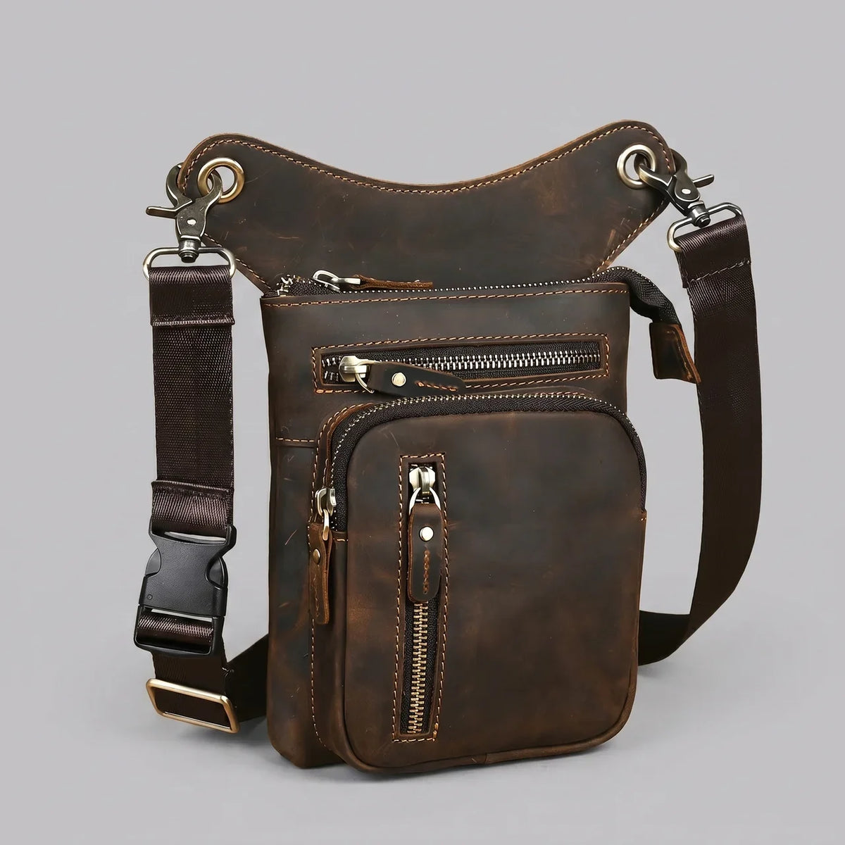 EKON RoadCarry Leather Leg Bag