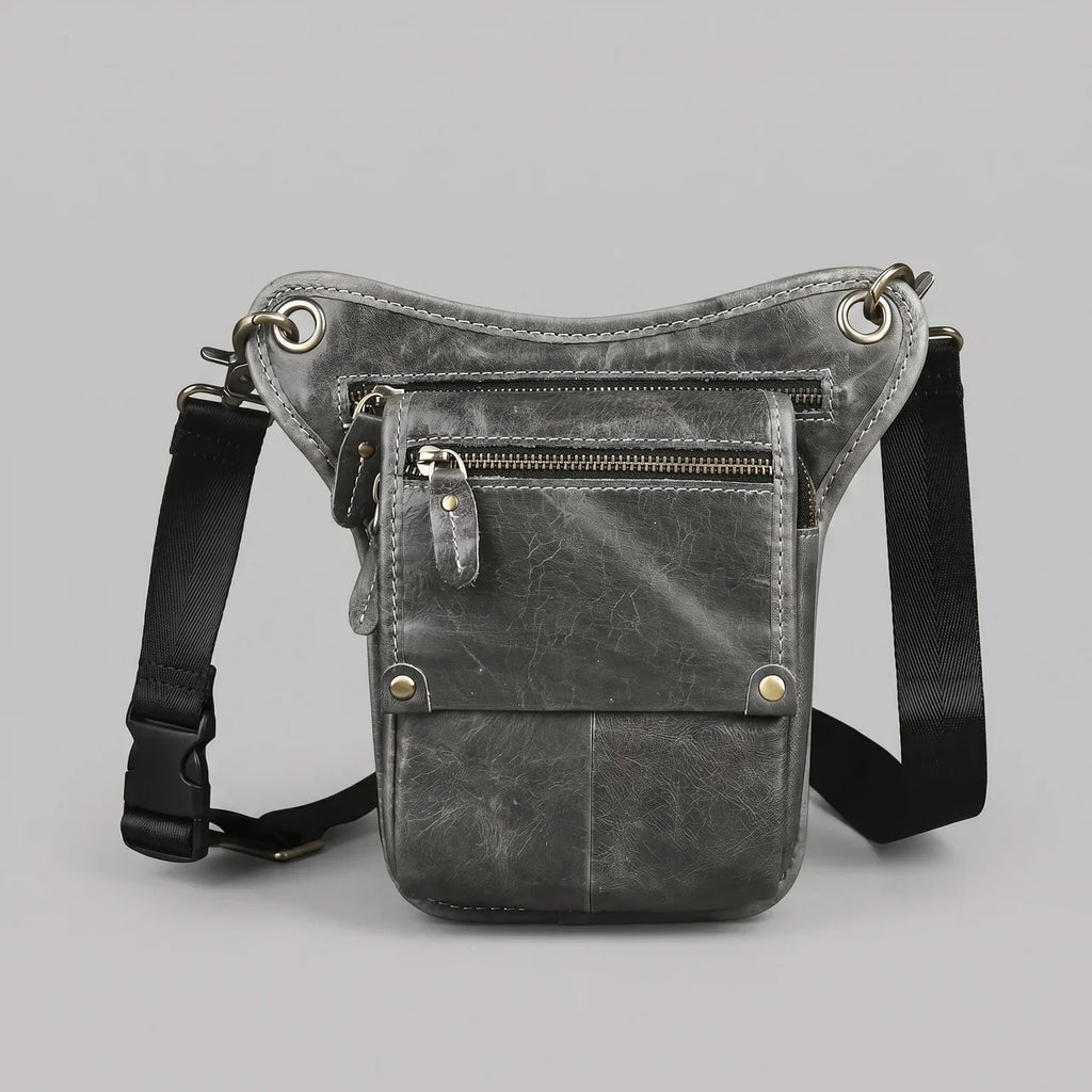 EKON MotoStash Leather Leg Bag