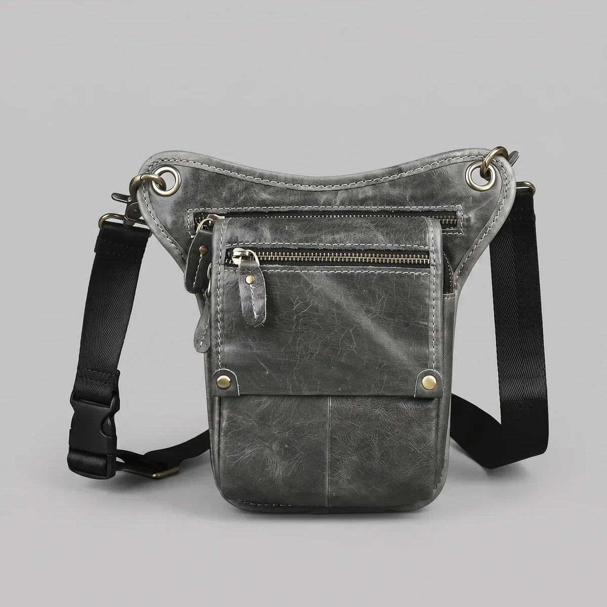 EKON MotoStash Leather Leg Bag