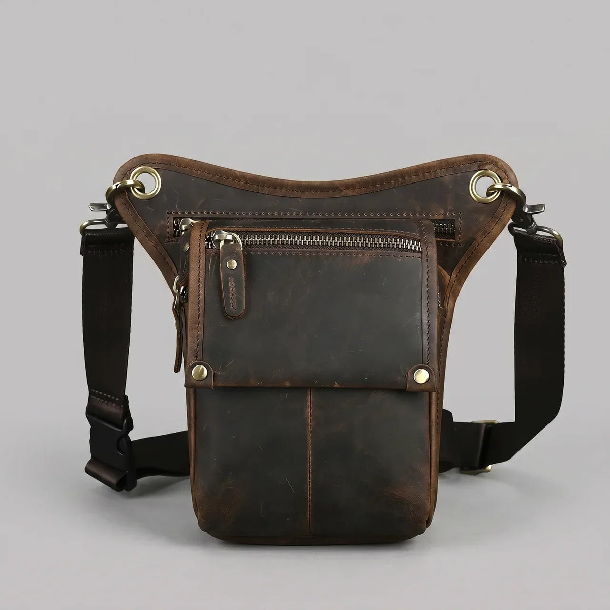 EKON MotoStash Leather Leg Bag