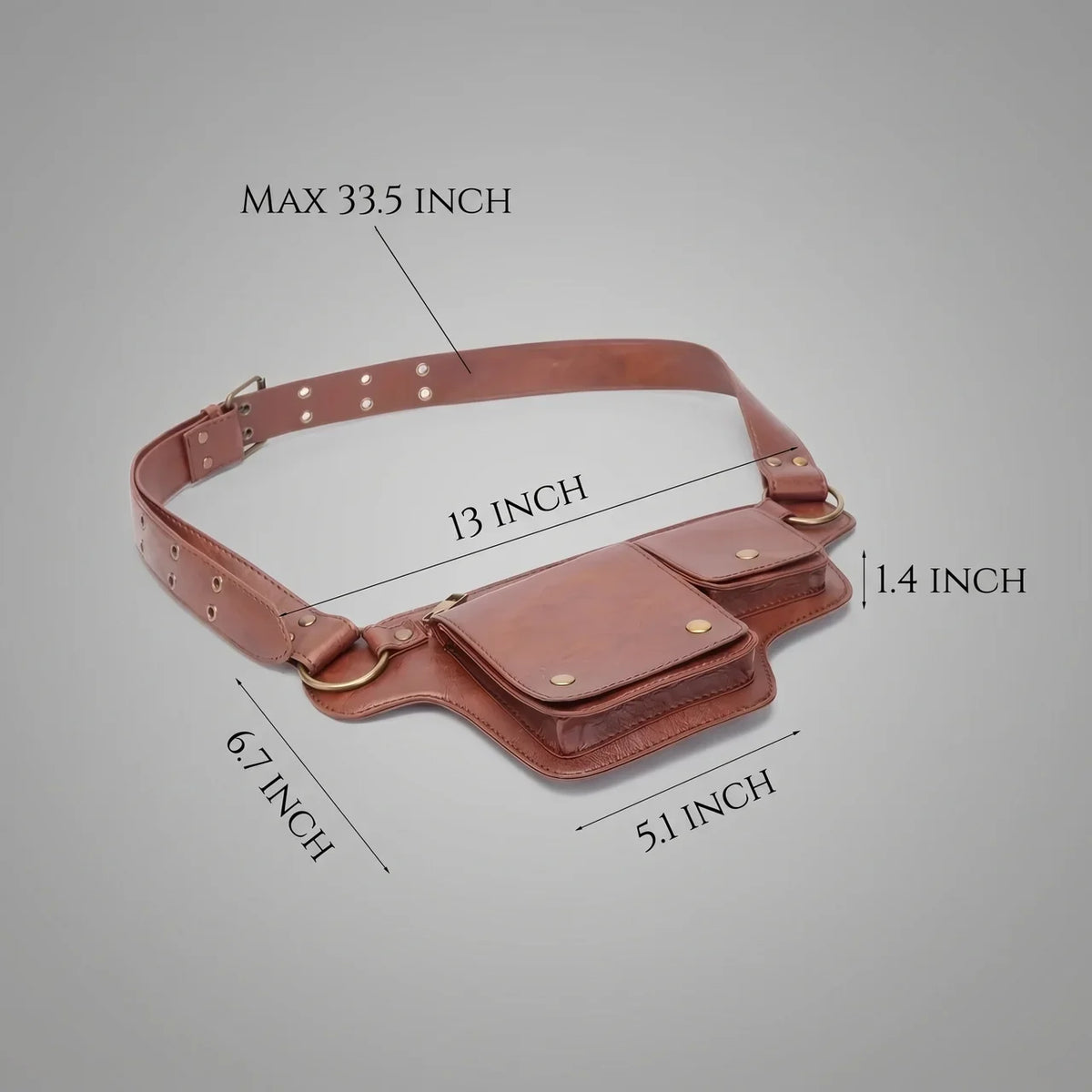 EKON RivetBelt Moto Waist Bag