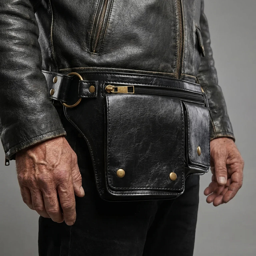 EKON RivetBelt Moto Waist Bag