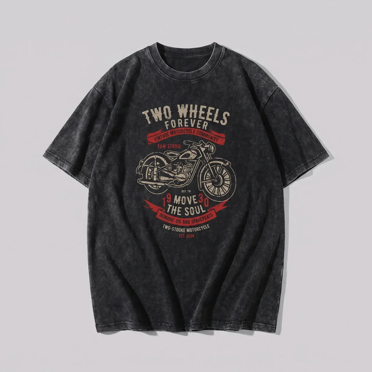 EKON SoulRide Washed Moto Graphic Tee