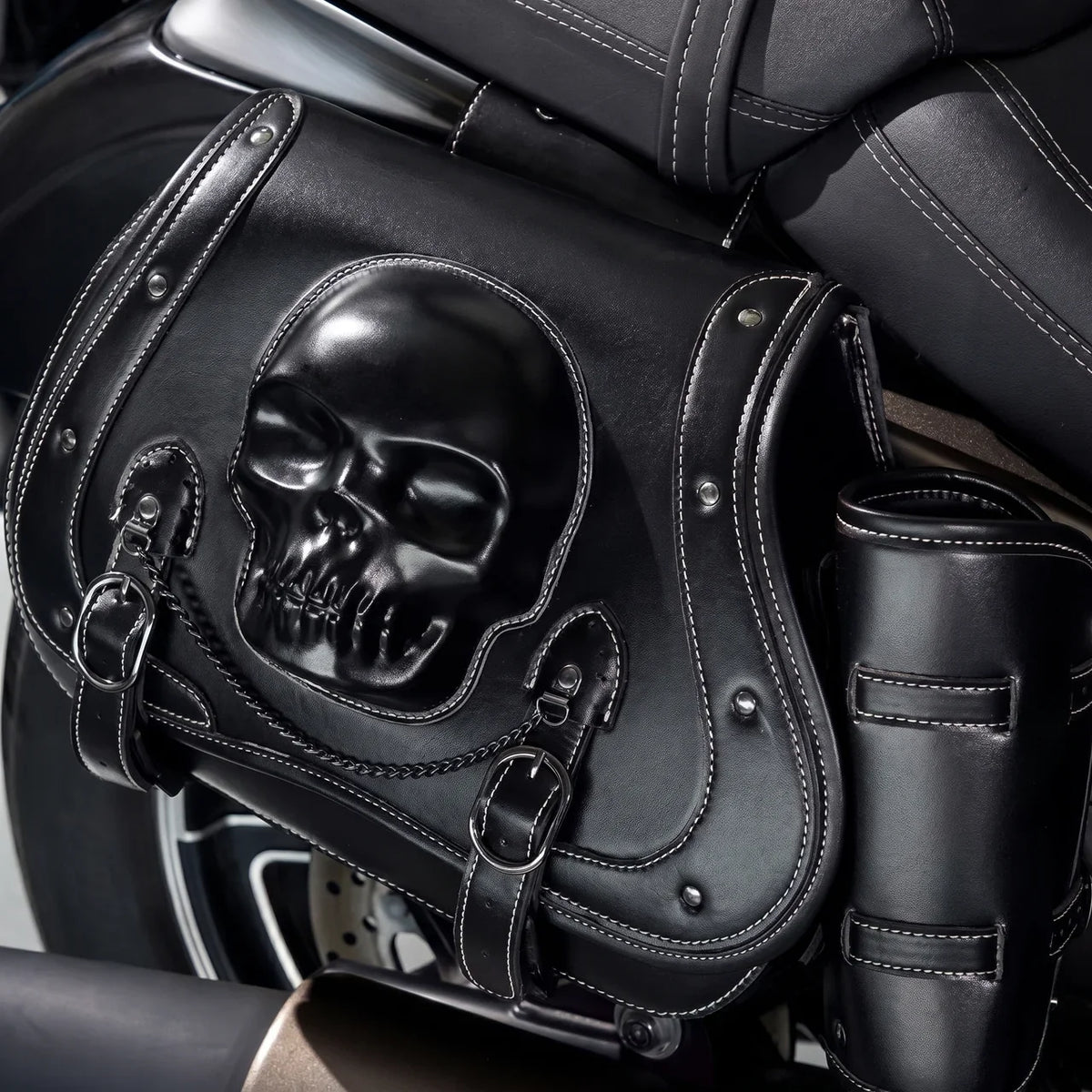 EKON SkullVault Motorcycle Saddlebags