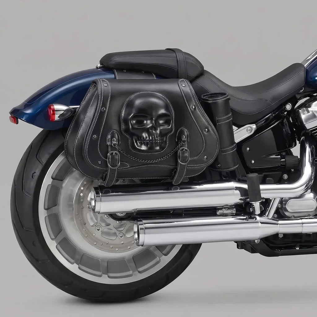 EKON SkullVault Motorcycle Saddlebags