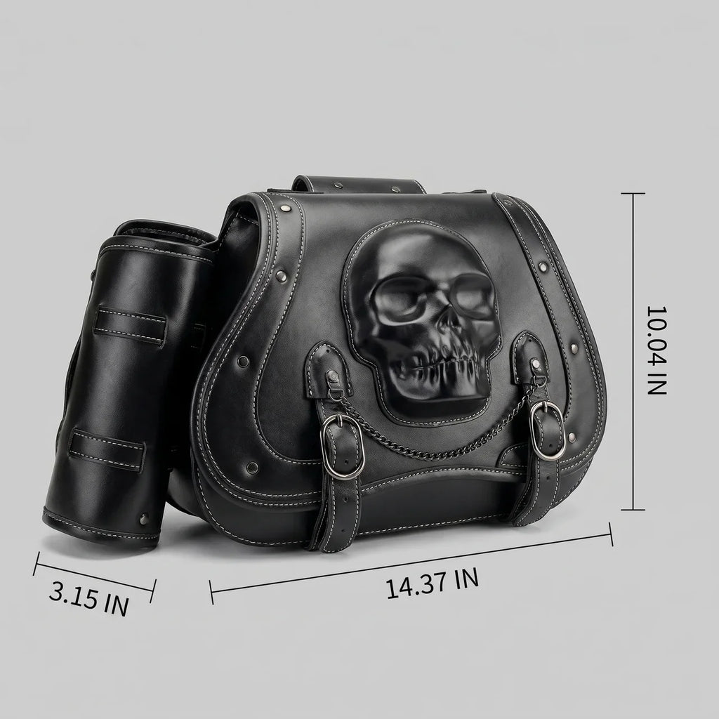 EKON SkullVault Motorcycle Saddlebags
