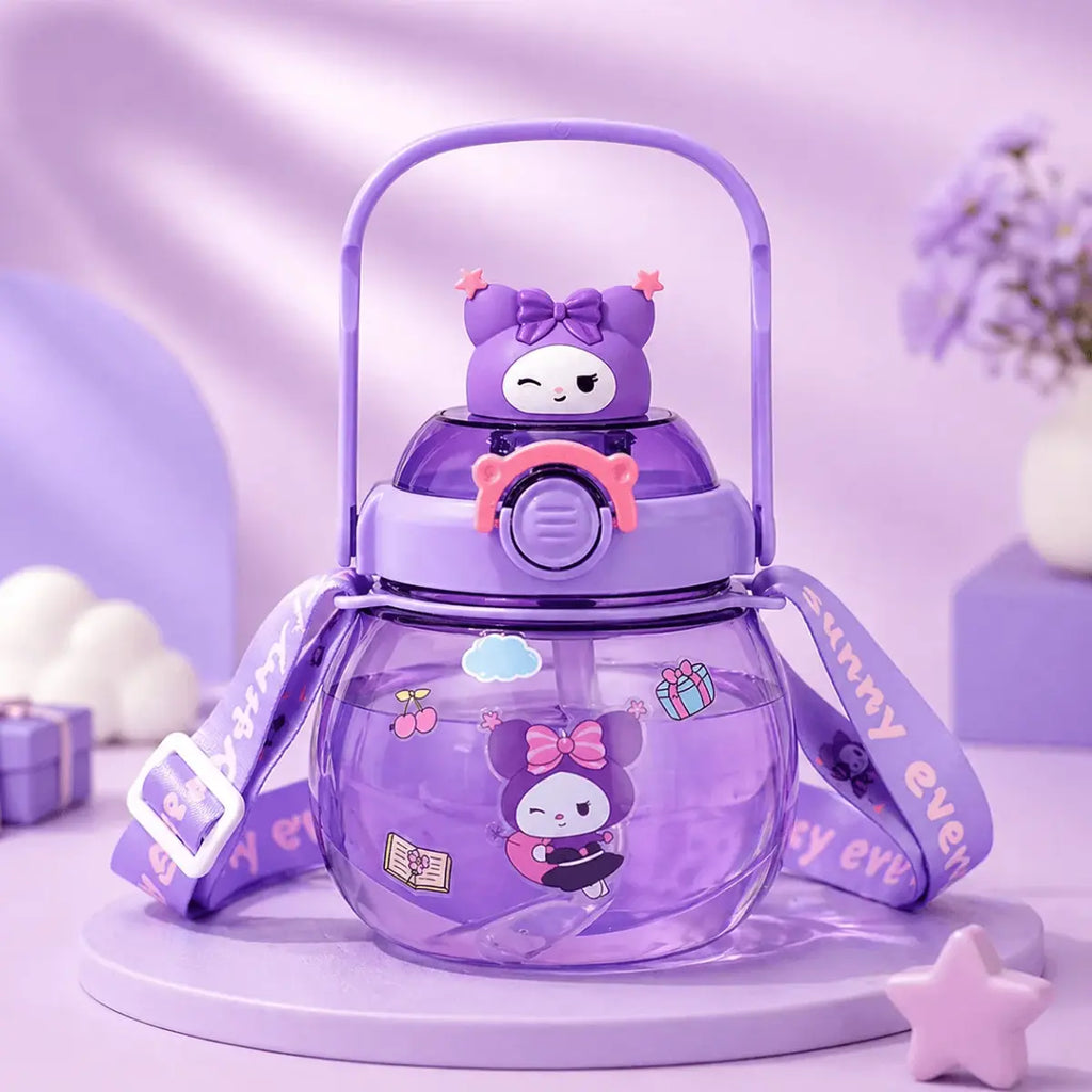 Sanrio Potbelly Cute Cartoon Water Bottle - Purple