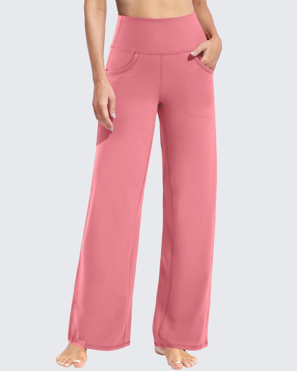 Wide Leg Pants Woman Yoga Pants with Pockets Regular