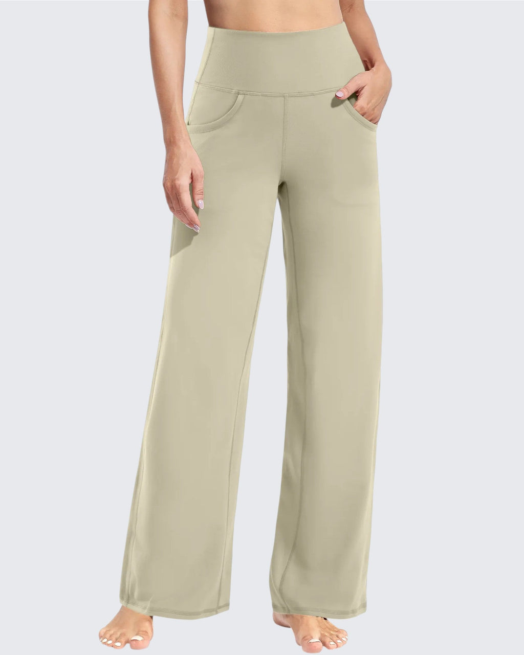 Wide Leg Pants Woman Yoga Pants with Pockets Regular