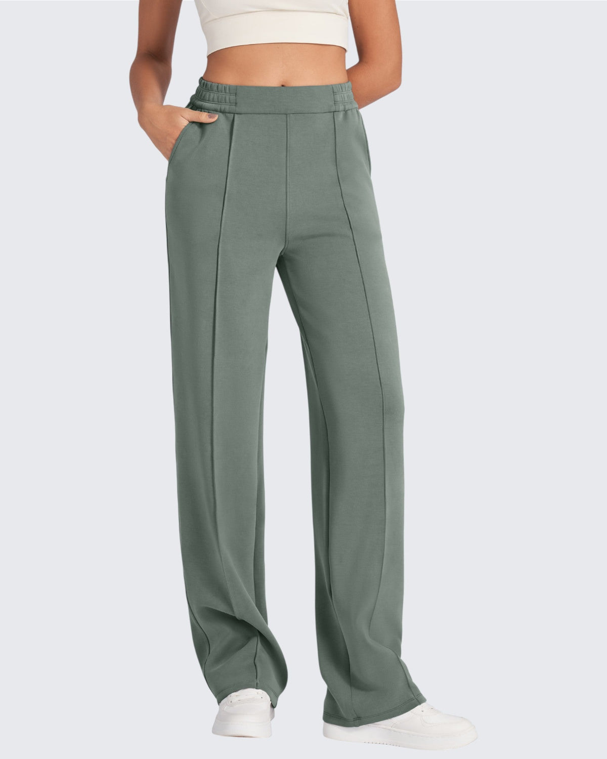 Smoofit Loose High-Rise Elastic Dressy Pants Regular