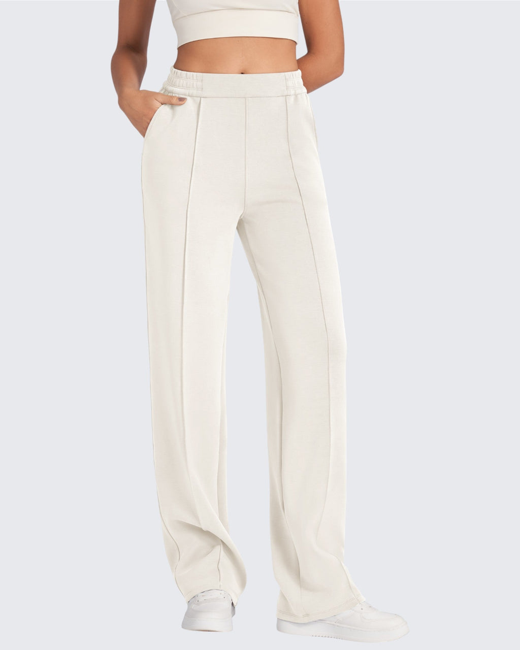 Smoofit Loose High-Rise Elastic Dressy Pants Regular