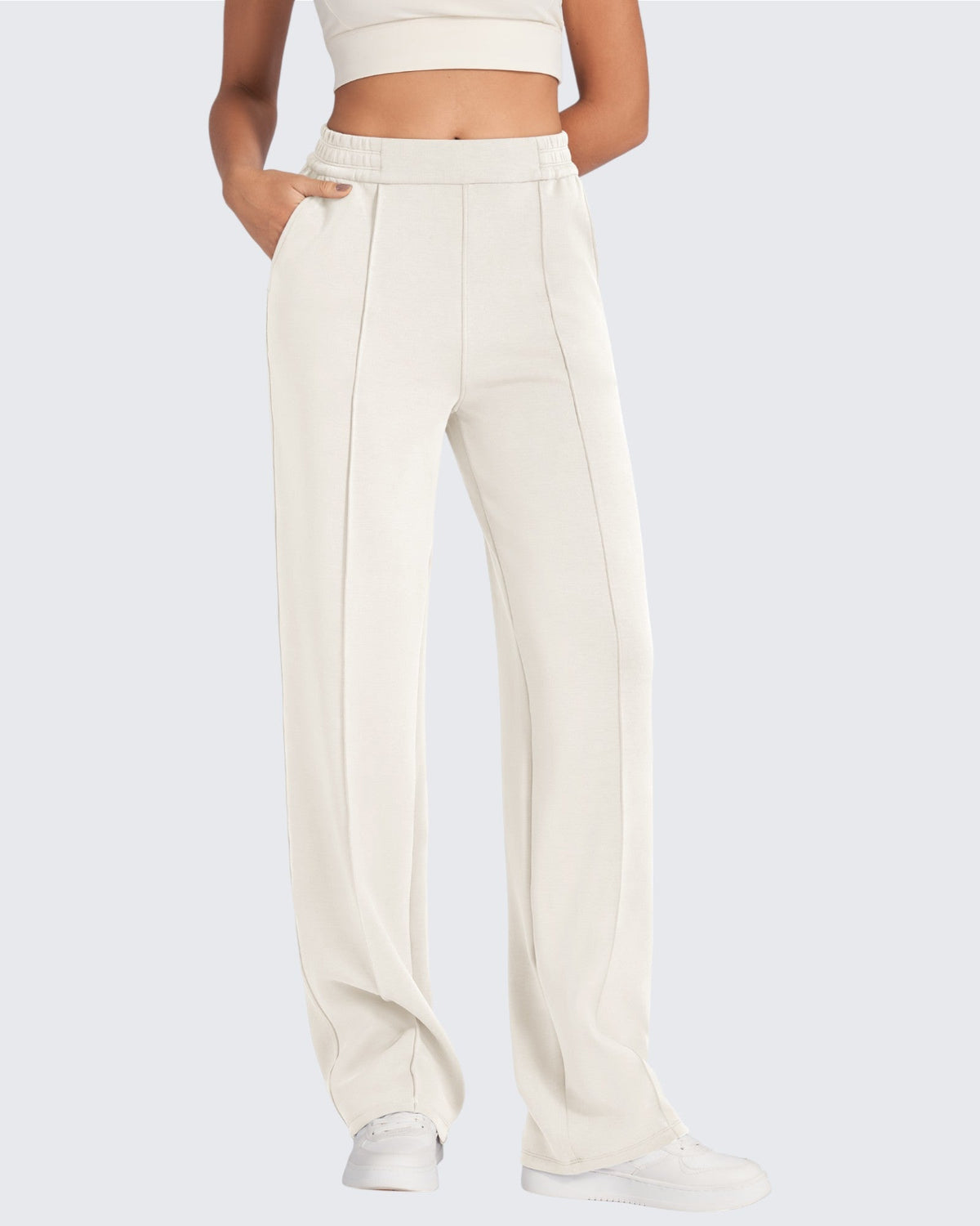 Smoofit Loose High-Rise Elastic Dressy Pants Regular