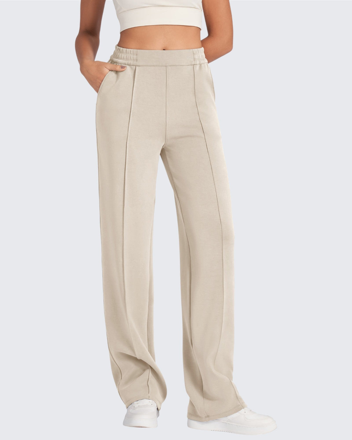 Smoofit Loose High-Rise Elastic Dressy Pants Regular