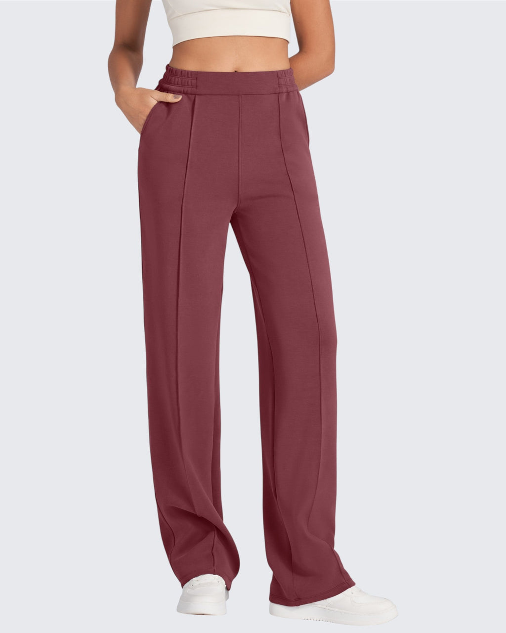 Smoofit Loose High-Rise Elastic Dressy Pants Regular